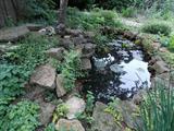 landscaping stone bolders pond