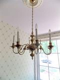 brass chandelier