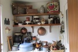 copper enamel ware etc