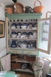 long blue and white ware