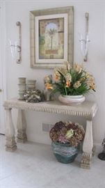 Faux Marble Entry Table