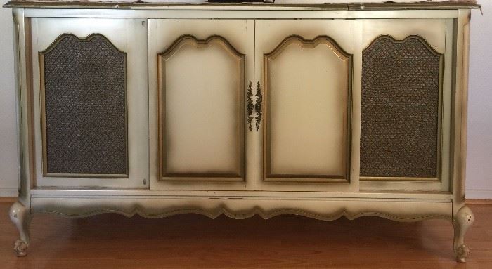 4'8" x 1'8" French white stereo Cabinet 

