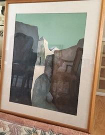 Artist: Claude Gaveau
Title: Untitled - Castle on the Cliffs
Year Circa 1980
Medium: Lithograph (Signed and Numbered)
