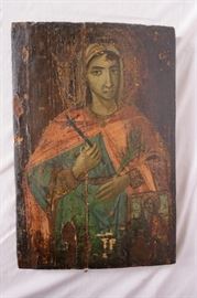 Antique Greek Coptic/Orthodox Wood Icon