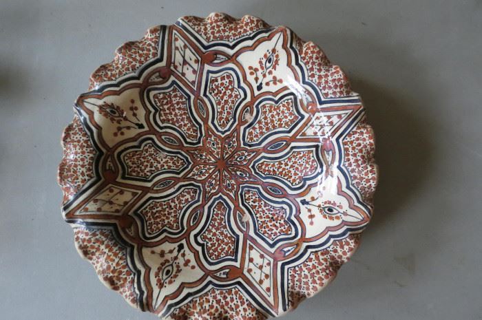 Vintage Moroccan Safi Handmade Pottery Wall Hanging