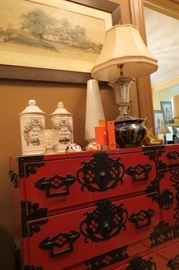 Chinese Lacquered Chest of Drawers