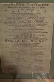 Sara Siddons The Theatre Royal, Covent Garden playlist and personal letter written by her.. Early 19th
