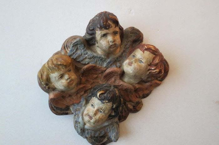 Italian Carved Putti Wall Hanging