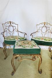 Iron Gilt Chairs
