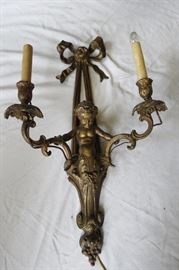 Italian Cherub/Putti Candelabra Sconce