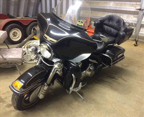 2 - 1996 Harley Davidson with 35,058 miles, black, garage kept