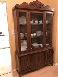 China cabinet and china set