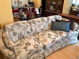 Couch with throw pillows