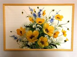 Yellow poppies painting