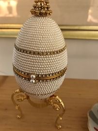 One of two Faberge-type eggs