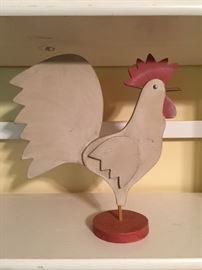 Wooden standing rooster