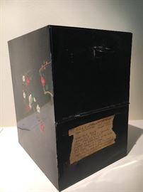 Vintage hand painted Japanese tea caddy