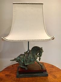 Now the lamps! Heavy figural horse!