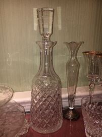 Waterford decanter along with some other pieces of Waterford