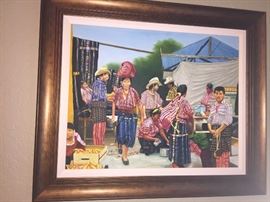 Colorful signed original art by Lopez Minchez 86