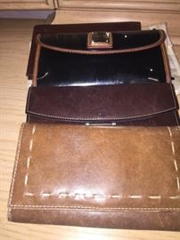 Many leather wallets
