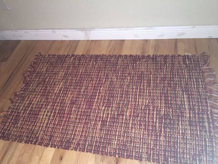 Small woven area rug
