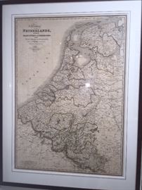 Antique framed map