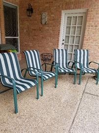 Lawn chairs .
