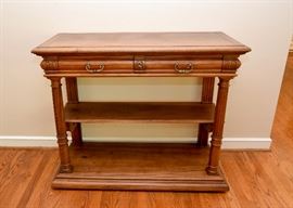 BUY IT NOW!  Lot #404, Vintage French Flip-Top Sideboard with Marble Top (Approx. 43" L x 18" W x 36-1/2" H to Marble Top, Piece is 54-1/4" H with Top Up), Very Good Condition, $500