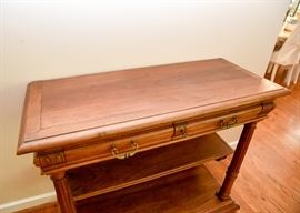 BUY IT NOW!  Lot #404, Vintage French Flip-Top Sideboard with Marble Top (Approx. 43" L x 18" W x 36-1/2" H to Marble Top, Piece is 54-1/4" H with Top Up), Very Good Condition, $500