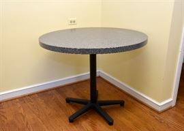 BUY IT NOW!  Lot #411, Round Kitchen Table, Metal Base & Laminate Top (Approx. 38" Dia x 30-1/2"H), $80