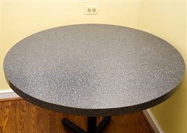 BUY IT NOW!  Lot #411, Round Kitchen Table, Metal Base & Laminate Top (Approx. 38" Dia x 30-1/2"H), $80