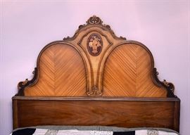 BUY IT NOW!  Lot #412, Gorgeous 4-Piece Vintage Art Deco Bedroom Set (Includes Full Size Bed, Vanity, Lowboy Dresser w Mirror & Highboy Dresser), $1,800