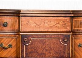 BUY IT NOW!  Lot #412, Gorgeous 4-Piece Vintage Art Deco Bedroom Set (Includes Full Size Bed, Vanity, Lowboy Dresser w Mirror & Highboy Dresser), $1,800