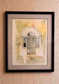Original Framed Artwork, Signed (Shuttered Window)