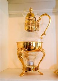 Gold Coffee Warmer / Server / Carafe