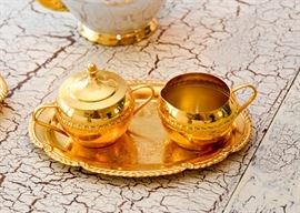 Gold Sugar & Creamer Set