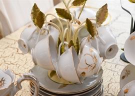 Vintage Lefton China Luncheon Plate & Teacup Set