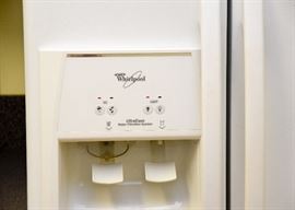 BUY IT NOW!  Lot #420, White Whirlpool Side-by-Side Refrigerator / Freezer (Approx. 33" W x 30" D x 66" H), $150