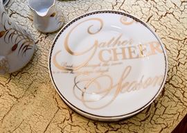 White & Gold Dessert Plates