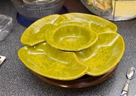 Vintage Chip & Dip Server