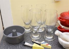 Baking Pans, Beer Glasses