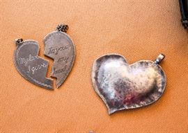 Costume Jewelry (Heart Pendants)