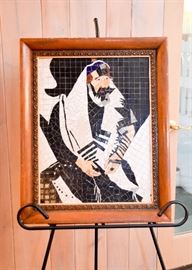 Mosaic Tile Rabbi Artwork