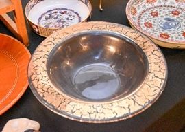 Serving Bowl w/ Gold Rim