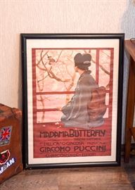 Madame Butterfly Poster, Framed