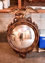Antique Federal Eagle Convex Mirror