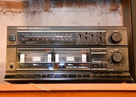 Vintage Fisher Receiver & Dual Cassette Deck Stereo with Speakers