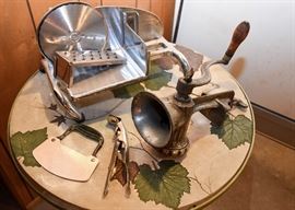 Meat Slicer, Grinder & Utensils