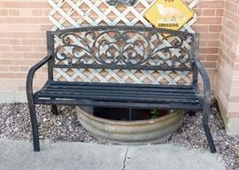 Iron Patio Bench